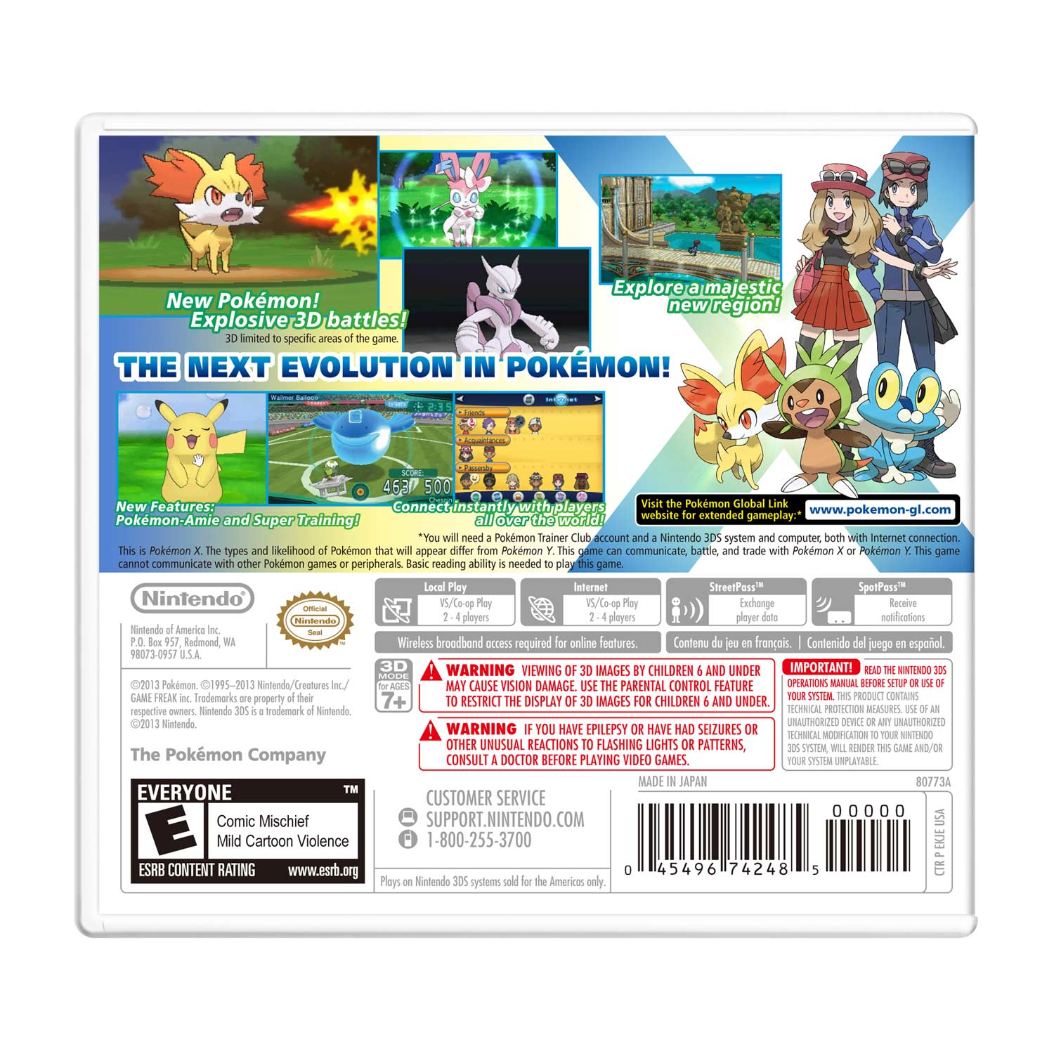Pokémon X video game Kalos Nintendo 3DS