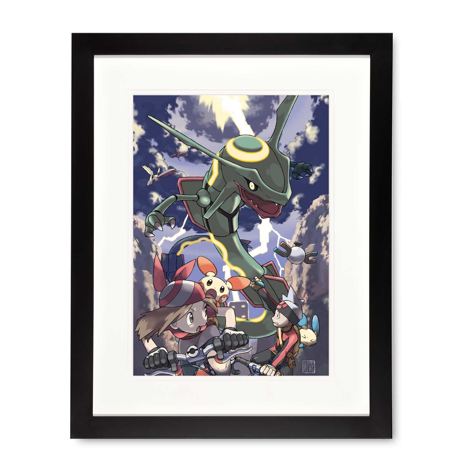 Rayquaza Sugimori Framed Art art print Sugimori Pokémon Center