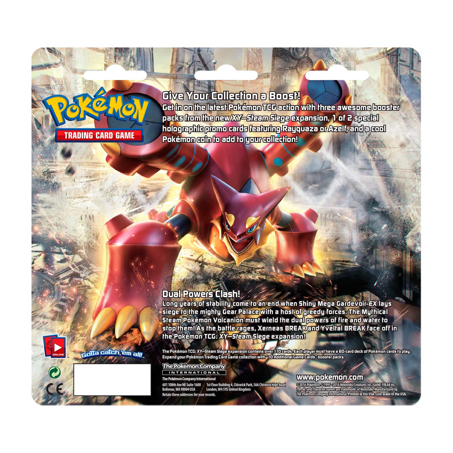 Azelf card 3 Steam Siege booster packs Pokémon TCG