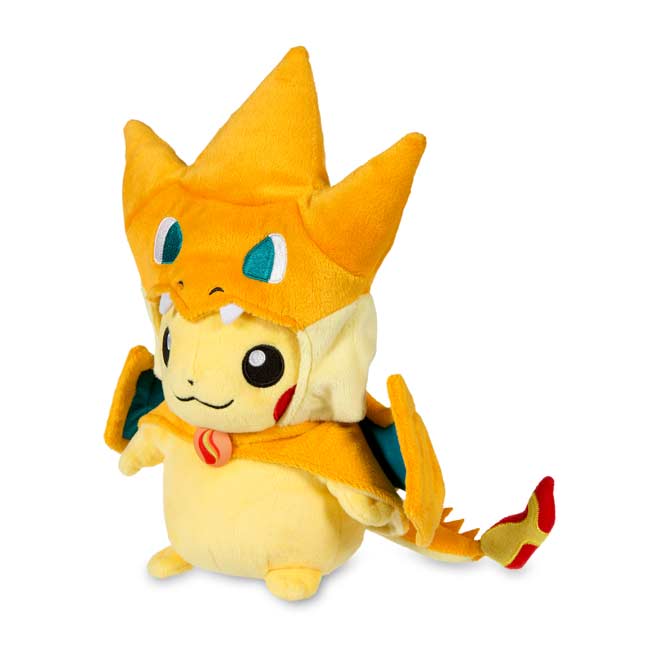pikachu charizard costume plush