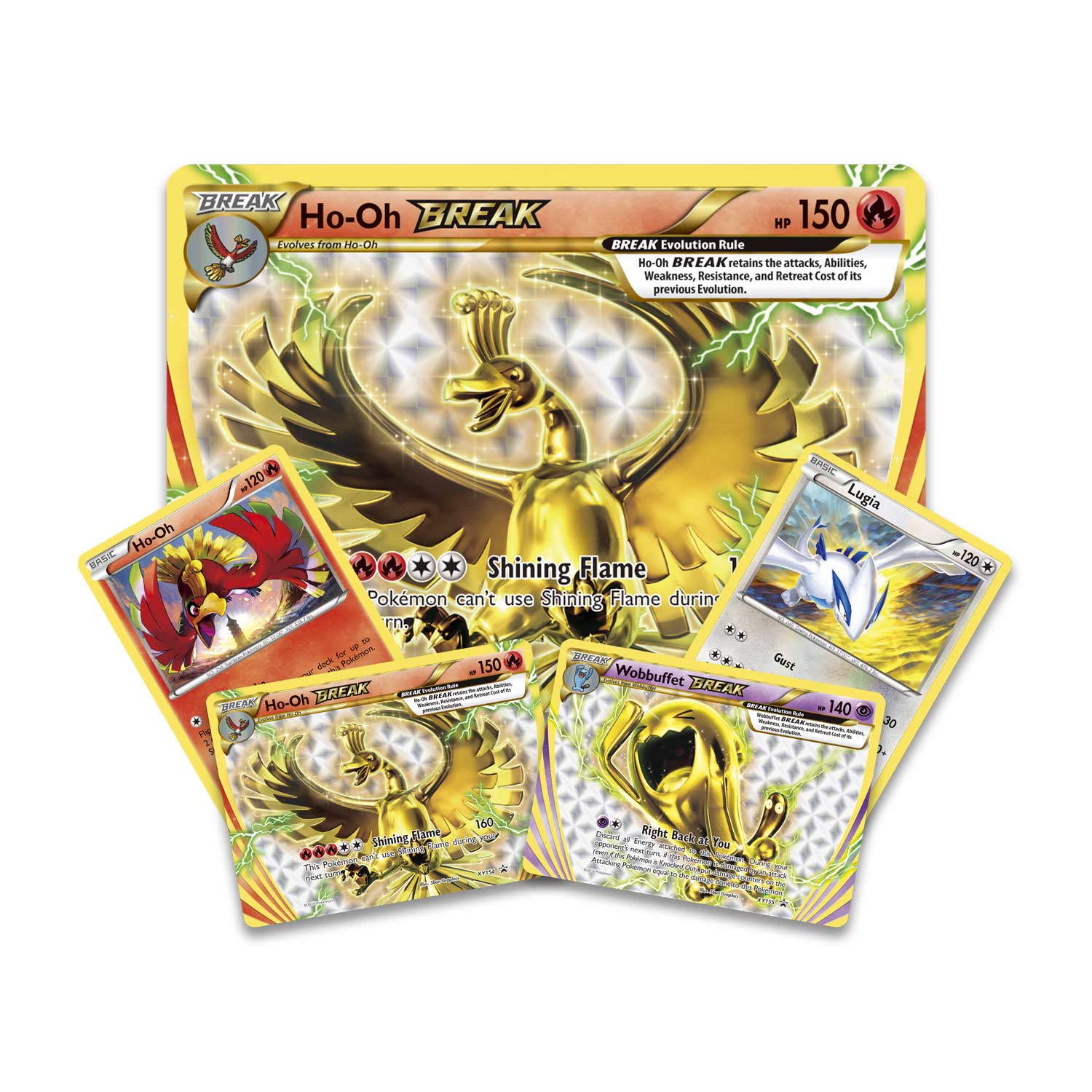 Pokémon TCG BREAK Evolution Box Featuring HoOh and Lugia trading
