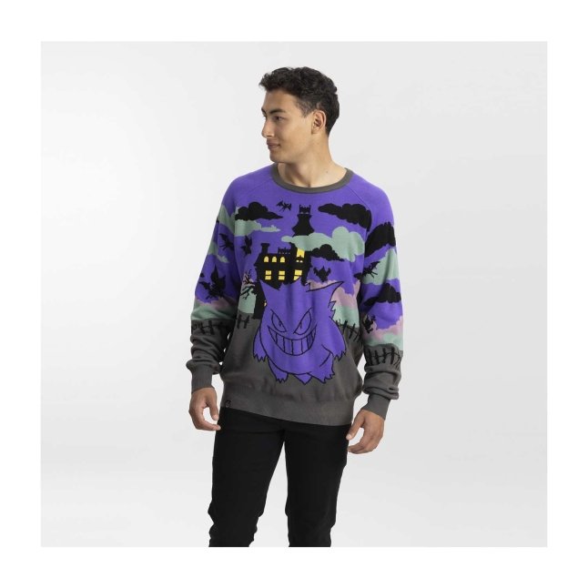 Gengar Pokemon Halloween Knit Sweater Adult Pokemon Center Official Site