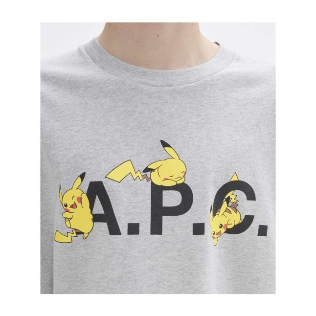 Pokémon × A.P.C.: Pikachu Gray T-Shirt - Men | Pokémon