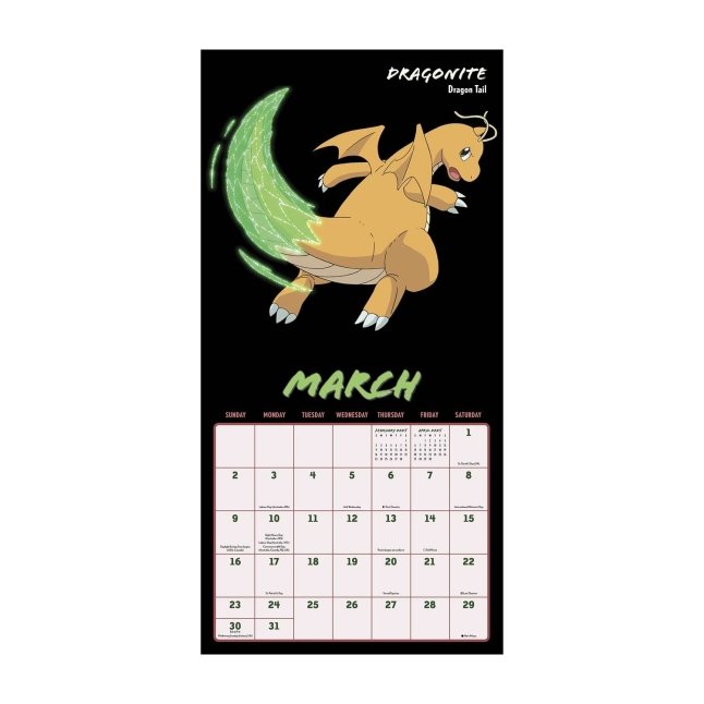 Pokémon Moves 2025 Wall Calendar Pokémon Center Official Site