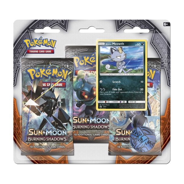 Pokémon TCG: Sun & Moon-Burning Shadows 3 Booster Packs, Coin