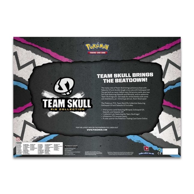 5º Pokémon TCG - Unbox Team Skull Pin Collection 