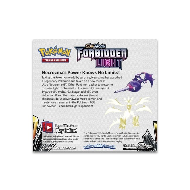 Pokmon TCG: Sun & Moon-Forbidden Light Booster Display Box (36 Packs) | Pokmon Center Official Site Pokmon TCG: Sun & Moon-Forbidden Light Booster Display Box (36 Packs) | Pokmon Center Official Site