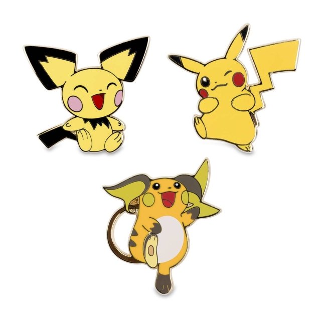 Pichu, Pikachu & Raichu Evolution Pokémon Pin