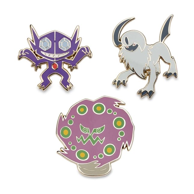 Sableye, Absol & Spiritomb Pokémon Pins (3-Pack)