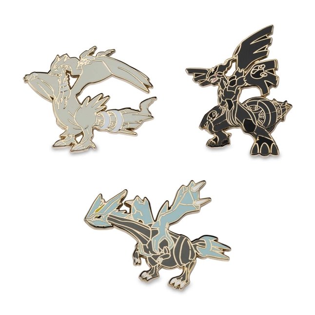 Reshiram, Zekrom & Kyurem Pokémon Pins (3-Pack)