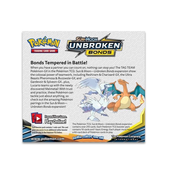 Reshiram & Charizard GX 2019 Pokemon TCG Sun & Moon Unbroken Bonds