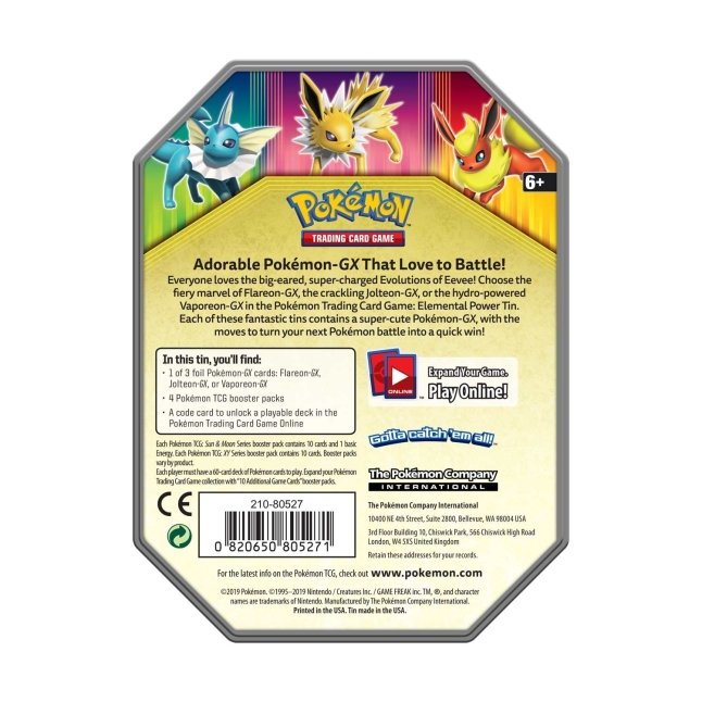 Pokémon TCG: Elemental Power Tin Featuring Jolteon-GX | Pokémon