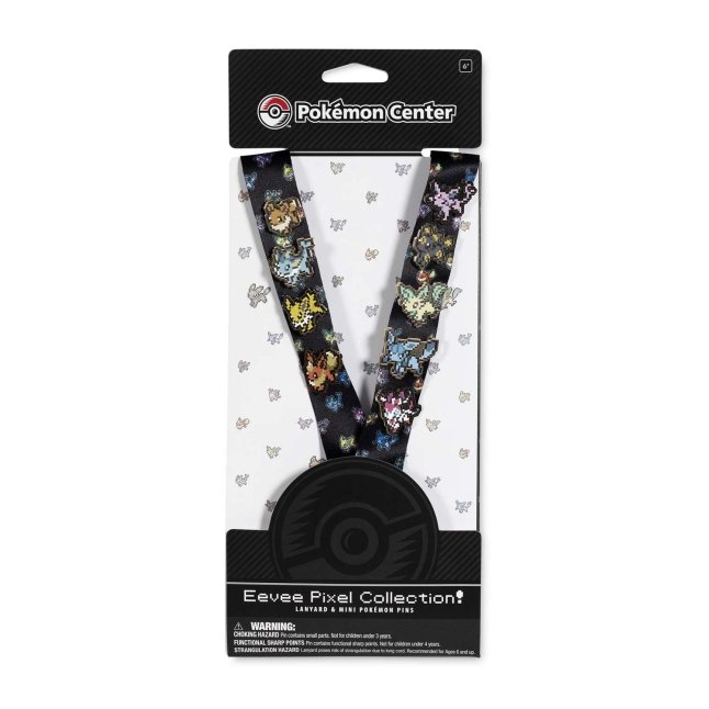 Eevee Pixel Collection Lanyard And Mini Pokémon Pins 9 Pack Pokémon Center Official Site 