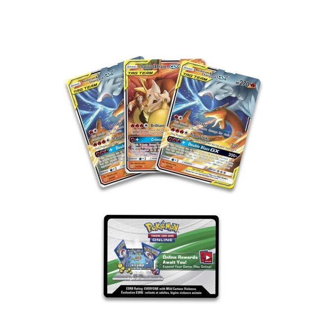 Reshiram E Charizard GX Pokémon Carta Em Português 20/214 - Deck