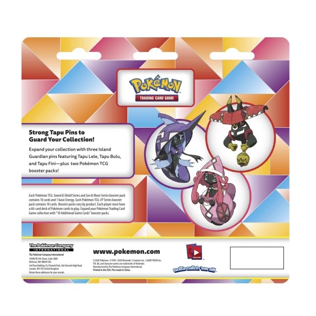 Pokmon TCG: 2 Booster Packs & 3 Island Guardian Collector's Pins