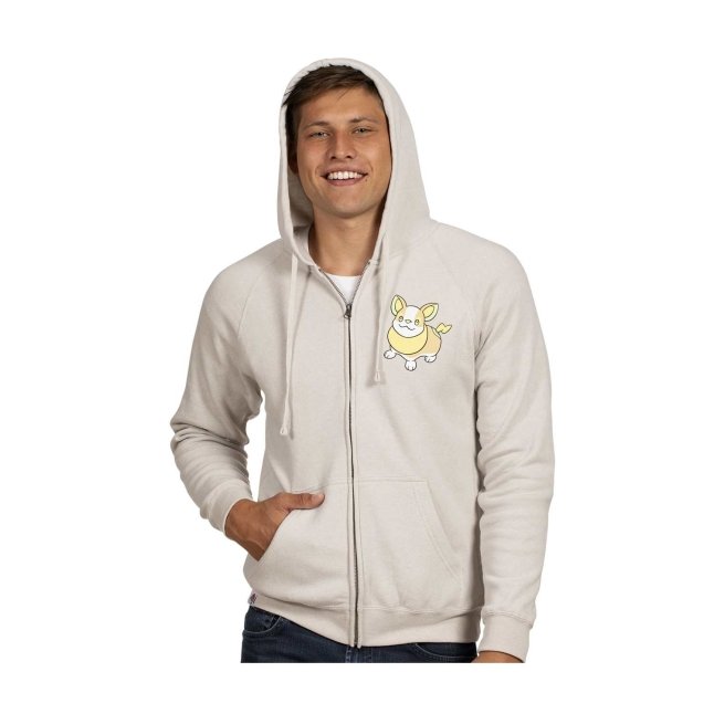 Yamper Beige Fitted Zip-Up Hoodie - Adult | Pokémon Center