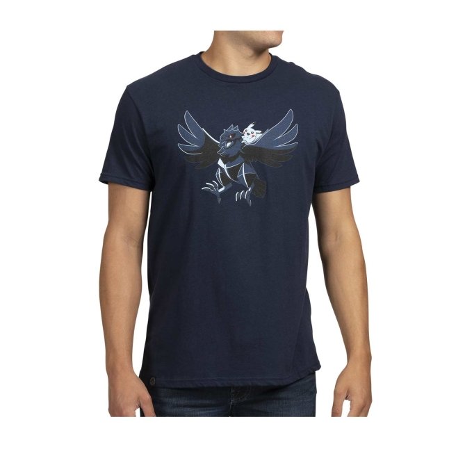 Pikachu & Corviknight Navy Relaxed Fit Crew Neck T-Shirt - Adult