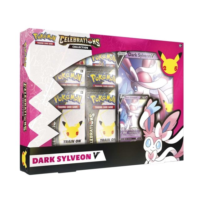 Pokémon TCG 25th Anniversary Celebrations Large Tin Lances Charizard V/Dark Sylveon V 2x Bundle - US