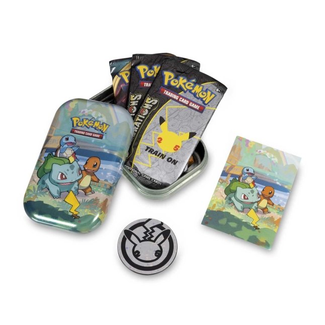 Pokémon TCG Celebrations Mini Tin (Bulbasaur, Charmander & Squirtle