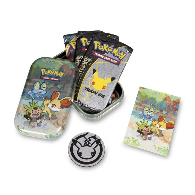 Pokémon TCG: Celebrations Mini Tin (Chespin, Fennekin & Froakie ...