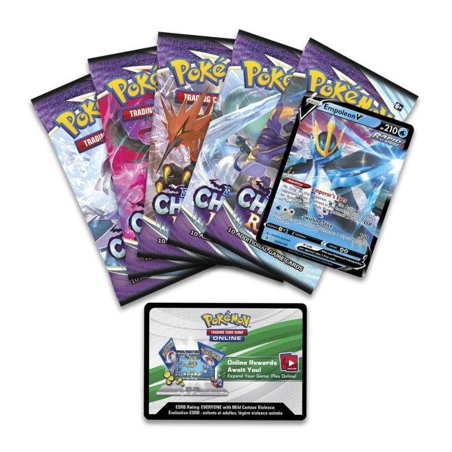 Pokmon TCG: V Strikers Tin (Empoleon V) Pokmon TCG: V Strikers Tin (Empoleon V)
