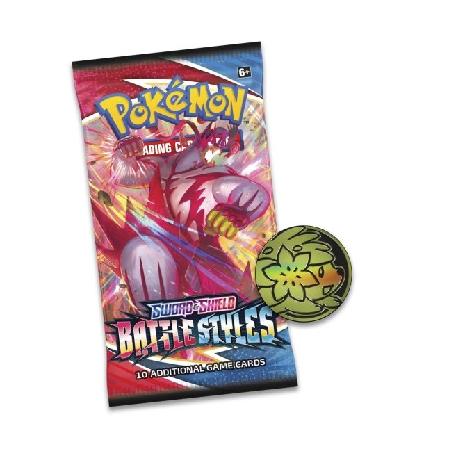 Pokémon TCG: Sword & Shield-Battle Styles 3 Booster Packs, Coin