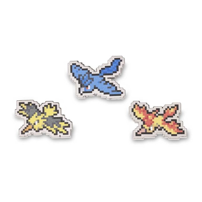 Articuno, Zapdos & Moltres Pokémon Pixel Pins (3-Pack)