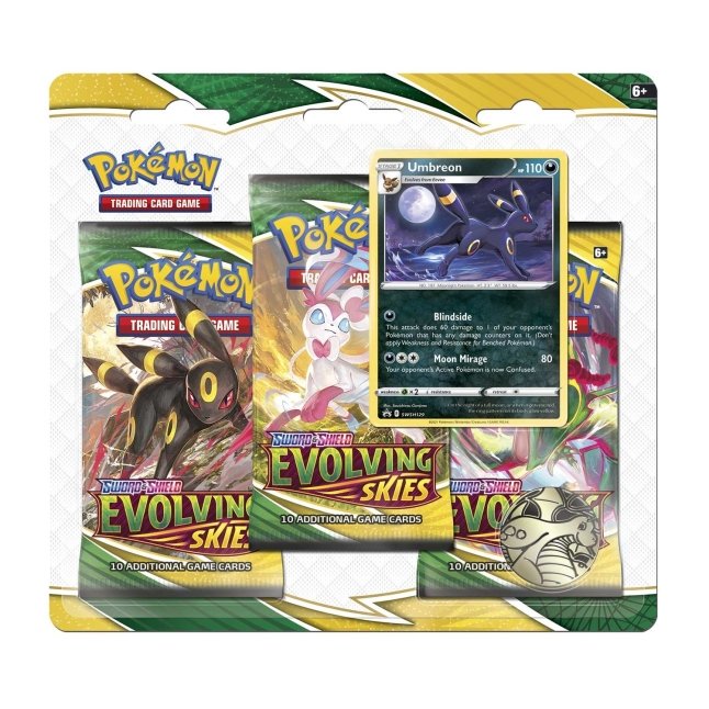 Pokémon TCG Sword & ShieldEvolving Skies 3 Booster Packs, Umbreon