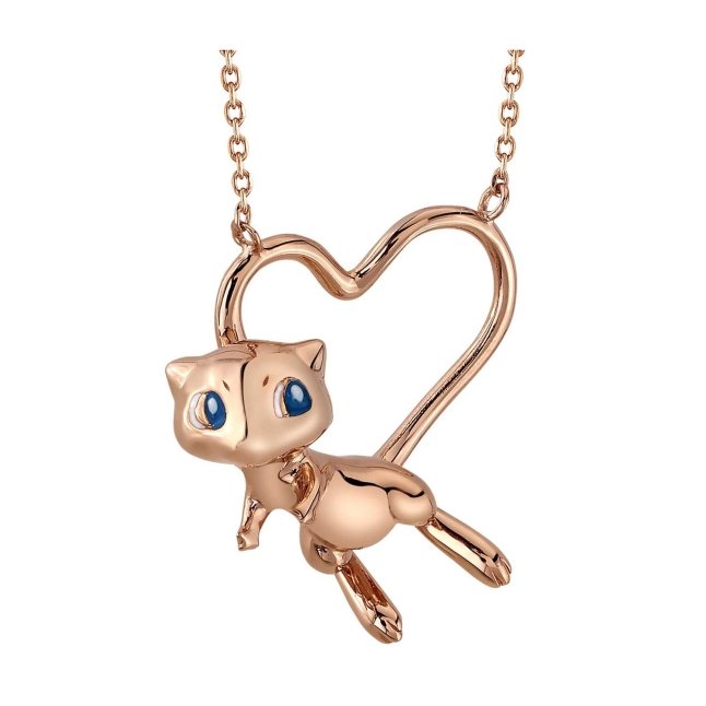 Mew Pokémon Diamond Necklace With Pink Gold Coating Releases in Japan, MOSHI MOSHI NIPPON