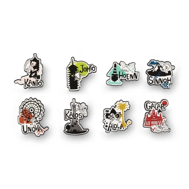 Pokémon Region Tour Pin Box Set (8-Pack) | Pokémon Center Official