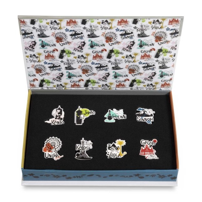 Pokémon Region Tour Pin Box Set (8-Pack) | Pokémon Center Official