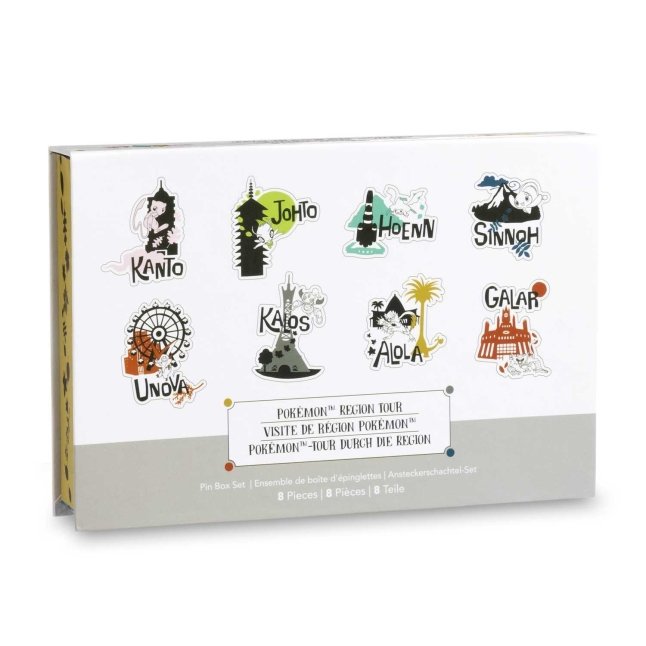 Pokémon Region Tour Pin Box Set (8-Pack) | Pokémon Center Official