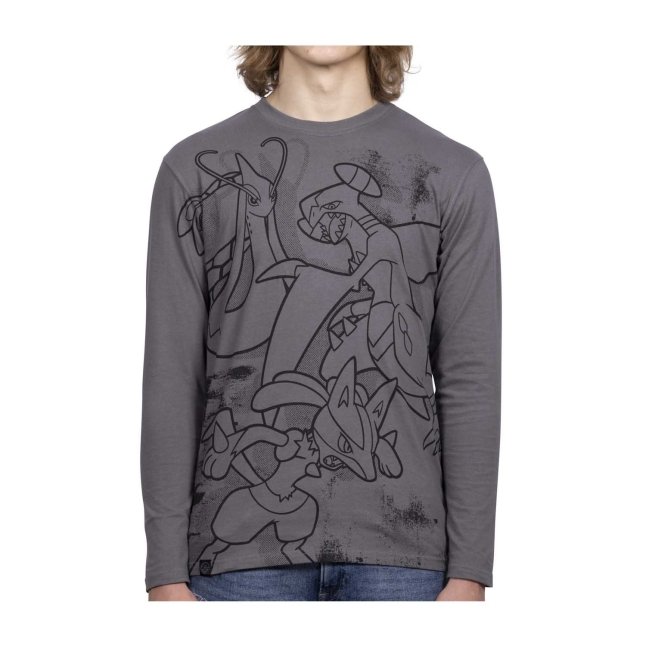 Sinnoh Champion Team Gray Fitted Long-Sleeve T-Shirt - Adult