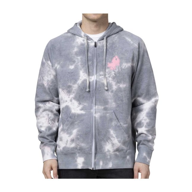 Farfetch'd Pokémon Take Flight Gray Tie-Dye Zip-Up Hoodie