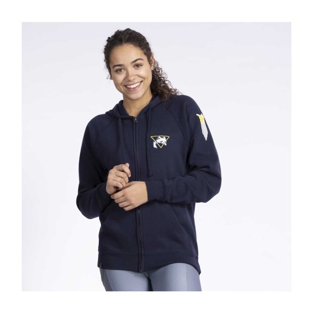 Pikachu Pokémon Active Blue Fitted Zip-Up Hoodie - Adult