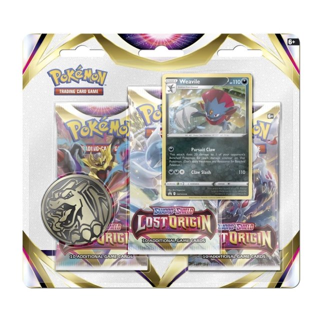 Pokémon TCG: Sword & Shield-Lost Origin 3 Booster Packs Pokémon TCG: Sword & Shield-Lost Origin 3 Booster Packs