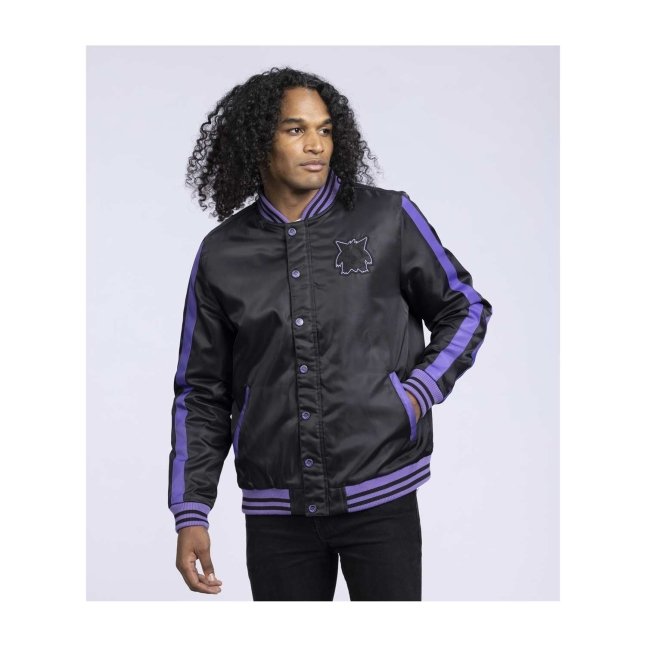 Gengar Pokémon Jackets Black Insulated Snap-Down Jacket - Adult