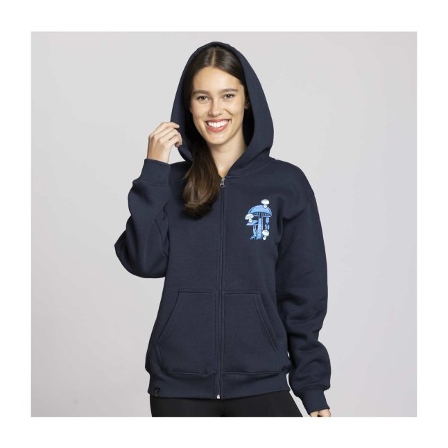Mushroom Forest Pokémon Nature Fall Navy Relaxed Fit ZipUp Hoodie