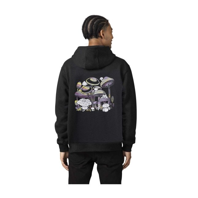 【mahagrid】23FW★ MUSHROOM BOY HOODIE Mushroom Forest Pokémon Nature: Fall Charcoal Relaxed Fit