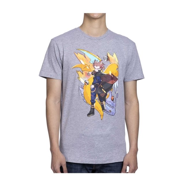 Lance Pokémon Trainers Heather Gray Relaxed Fit Crew Neck T