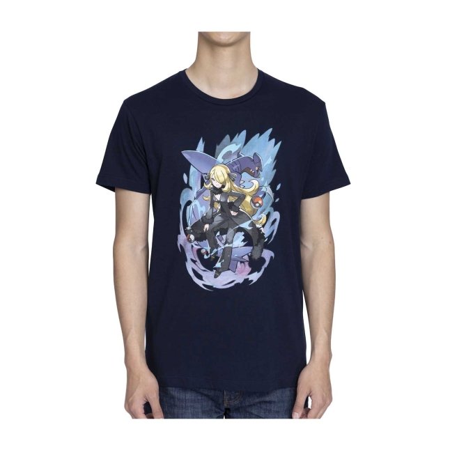 Cynthia Pokémon Trainers Navy Relaxed Fit Neck T-Shirt Adult | Center Official Site