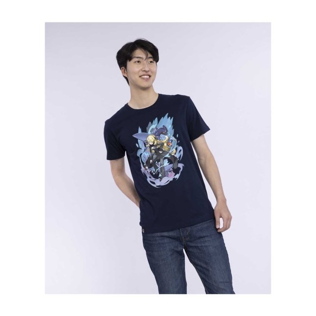 Cynthia Pokémon Trainers Navy Relaxed Fit Neck T-Shirt Adult | Center Official Site