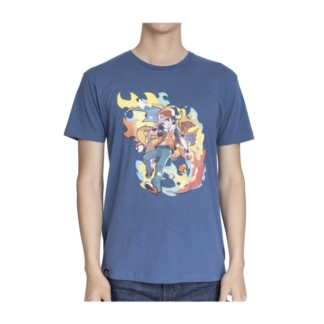 Red Pokémon Trainers Indigo Relaxed Fit Crew Neck T-Shirt - Adult ...