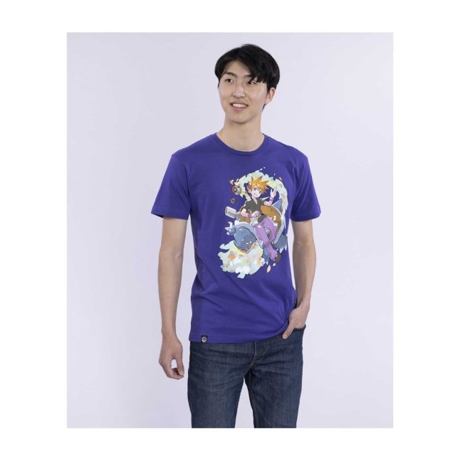 Blue Pokémon Trainers Purple Relaxed Fit Crew Neck T-Shirt