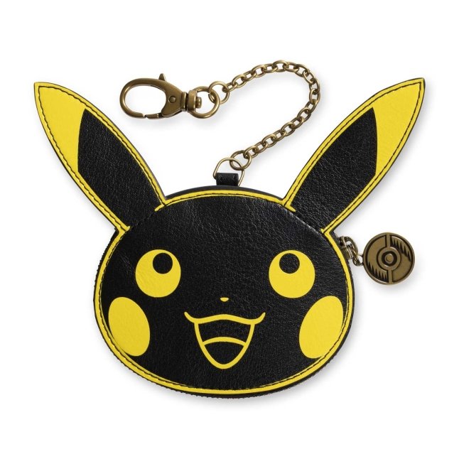 Pokémon Center × Fossil Pikachu Black Leather Coin Pouch Pokémon