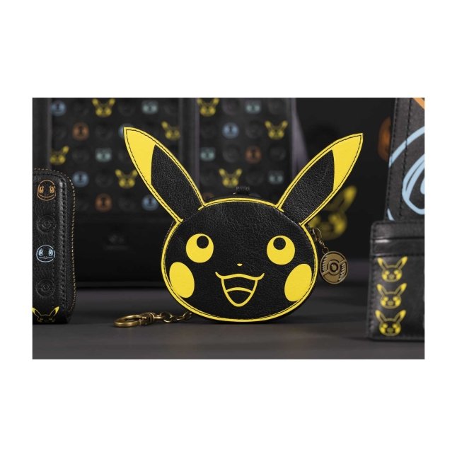 Pokémon Center × Fossil: Pikachu Black Leather Coin Pouch