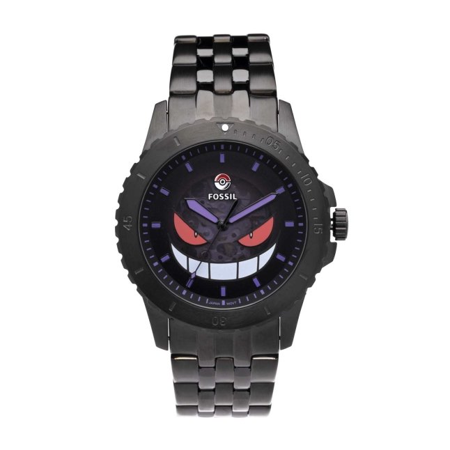 Pokémon Center × Fossil: Gengar Black Stainless Steel Watch Box Set (One  Size-Men) | Pokémon Center Official Site