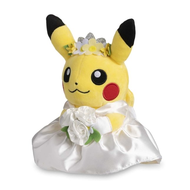 robot reposo poco claro Pikachu Wedding: Wedding Dress Pikachu (Female) Plush - 8 In. | Pokémon  Center Official Site