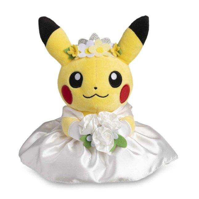 Pikachu Wedding: Wedding Dress Pikachu (Female) Plush - 8 In.