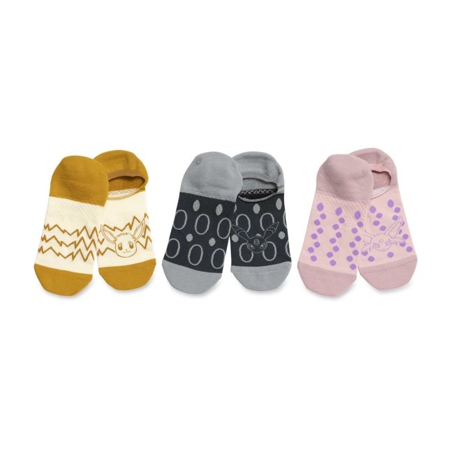 Eevee, Espeon & Umbreon No-Show Socks (3 Pairs) (One Size-Adult ...